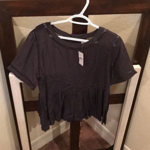 Dark grey peplum
